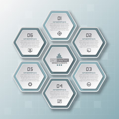 Abstract 3D Paper Infographics. Business template .Vector illustration