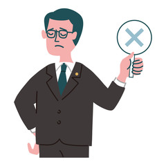 スーツ  男性　士業　マルバツ