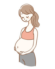 Illustration of a pregnant woman