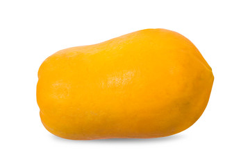 ripe papaya isolated on a white background, clipping paths