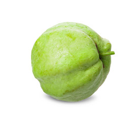 Fresh guava fruit with isolated on white background, clipping paths