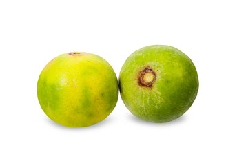 lemon fruit isolated on white background with clipping path