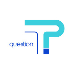 Vector logo about question icon.
