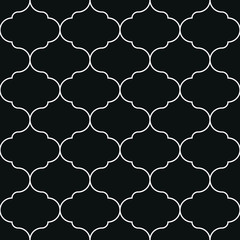 Seamless inverse black and white vintage rug ornate ancient pattern vector