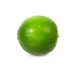 Fresh lime isolated on white background, clipping paths