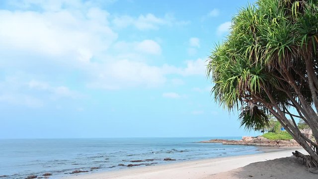White beach and Blue sea with Koh phuket Best Island in Thailand,4K footage