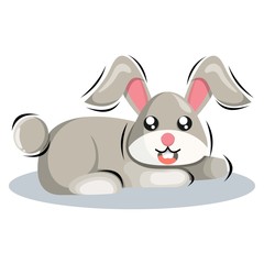 cute rabbit mascot design vector premium