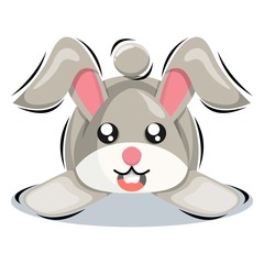 cute rabbit mascot design vector premium