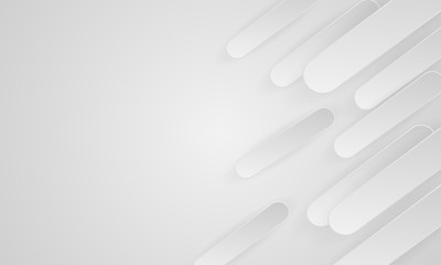 Abstract paper geometric white and gray color background. Modern vector template.