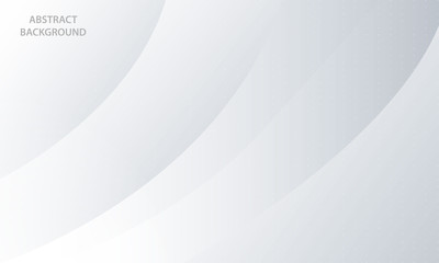 Abstract wave background with light silver element. Modern white background design.