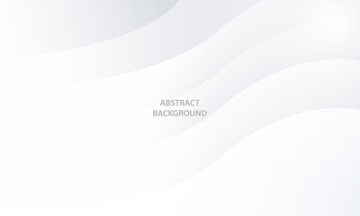 Abstract wave background with light silver element. Modern white background design.