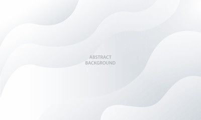 Abstract wave background with light silver element. Modern white background design.