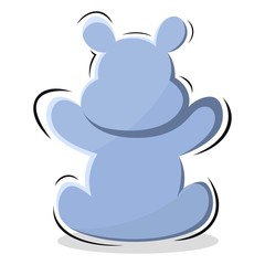 cute hippo mascot design vector premium
