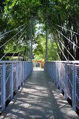 Fototapeta premium The crossing bridge design is made of sturdy steel material