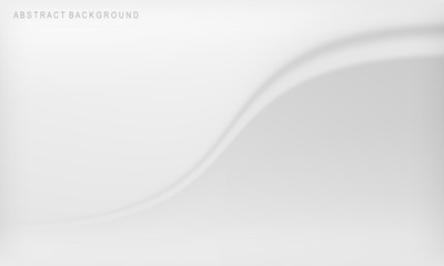 Obraz premium Smooth waves elegant white silk or satin cloth texture background. Modern luxurious background design. Vector illustration.
