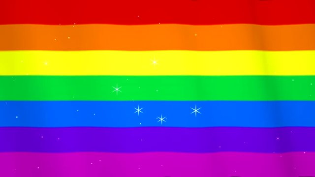 Arcoiris Flag Waving Motion Background Loop