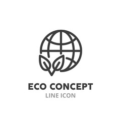 Eco concept simple line icon. Concept of eco products. Vector illustration symbol elements for web design..