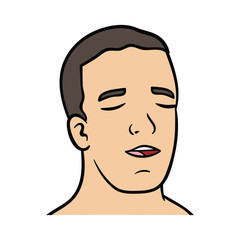 Cartoon Man in Pleasure Illustration