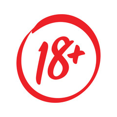 Vector 18 Plus Age Mark