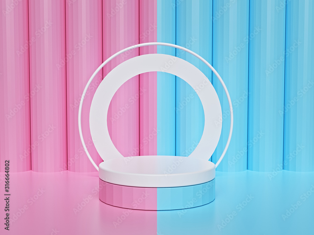 Poster colorful abstract geometric shapes background. modern minimal mock up for podium display or showcase