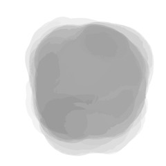 Monochrome spot on white. Hand drawn painted stain. Light blur spot. Hand drawn artwork