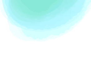 Hand drawn colorful digital spot on isolated white. Colored aquarelle blotch. Watercolour splotch. Paint and ink smudges. Blur stain