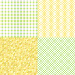Seamless colorful patterns. Checkered texture. Template for flyers, posters, banners and textiles