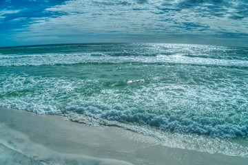 Candid View of the Santa Rosa Beach, Florida Surf on a Windy Day