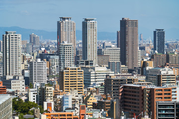 Fototapeta na wymiar Skyscrapper center of Tennoji district. Osaka. Japan