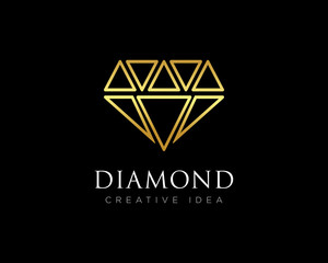 Diamond Luxury Logo Design Vector