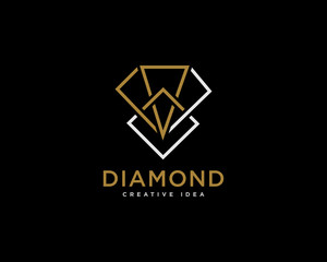 Diamond Luxury Logo Design Vector