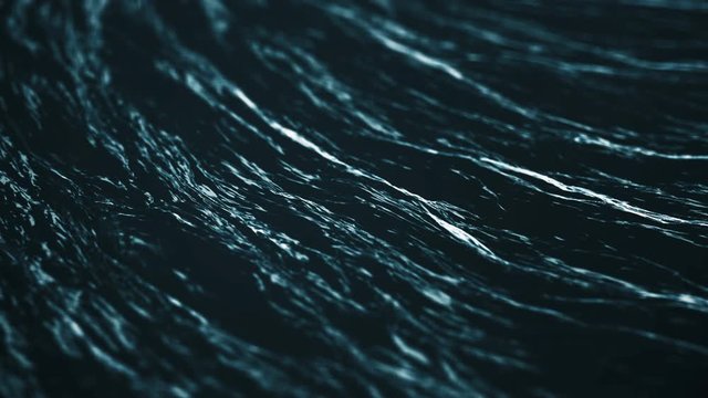 4k animated background. Close up shot of the deep blue water surface with small ripples.