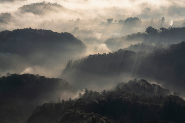 千葉の九十九谷で見ることのできる雲海