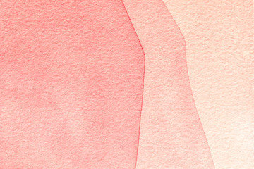 Abstract art background light pink and coral colors. Watercolor painting on canvas with gradient.