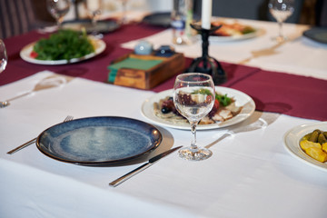 table set for dinner