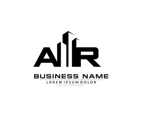 A R AR Initial building logo concept