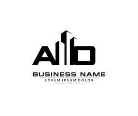 A O AO Initial building logo concept