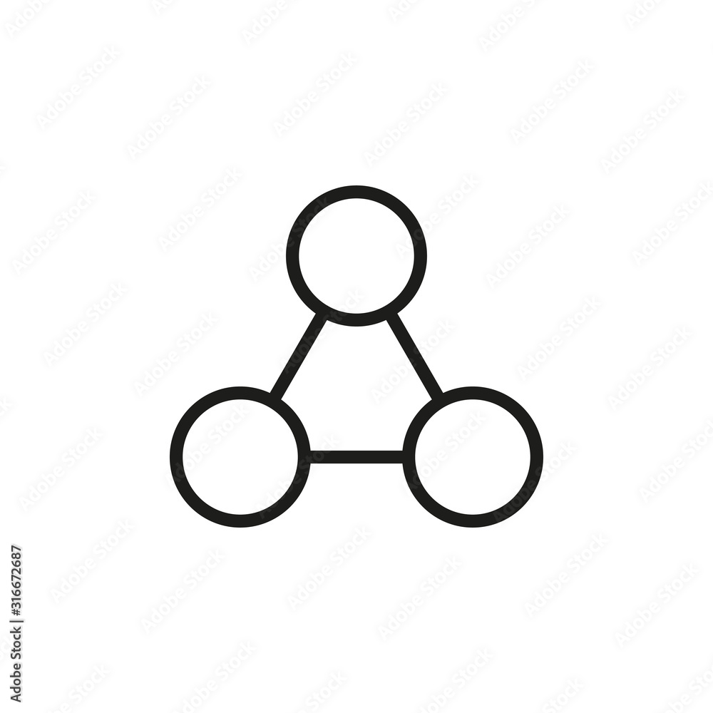Poster simple networking line icon