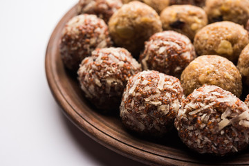 Group of Dink, Gond  , Aliv, Halim laddu, Laddoo, Ladu, Ladoo Made using Garden cress Seed and edible gum, sweet food