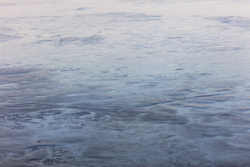 Naklejka na ściany i meble Ice on the lake in the morning as a background