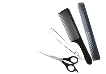 Scissors and combs for cutting hair