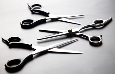 Scissors for haircuts. Professional tool