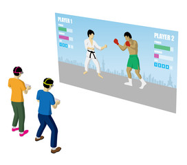 Obraz premium バーチャルゲーム