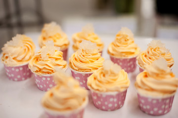 Orange color cupcake