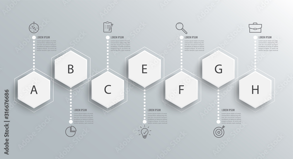 Poster infographic design template and marketing icons. template for diagram, graph, presentation and round