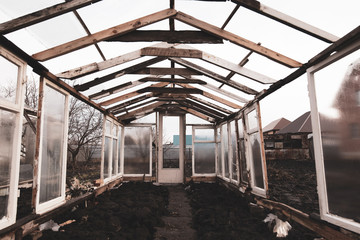 Old greenhouse in the country