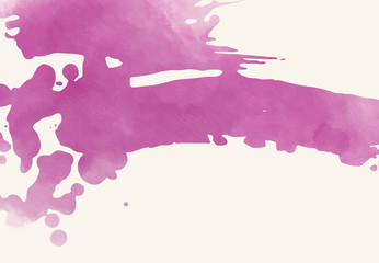 Abstract watercolor brush element on white background.