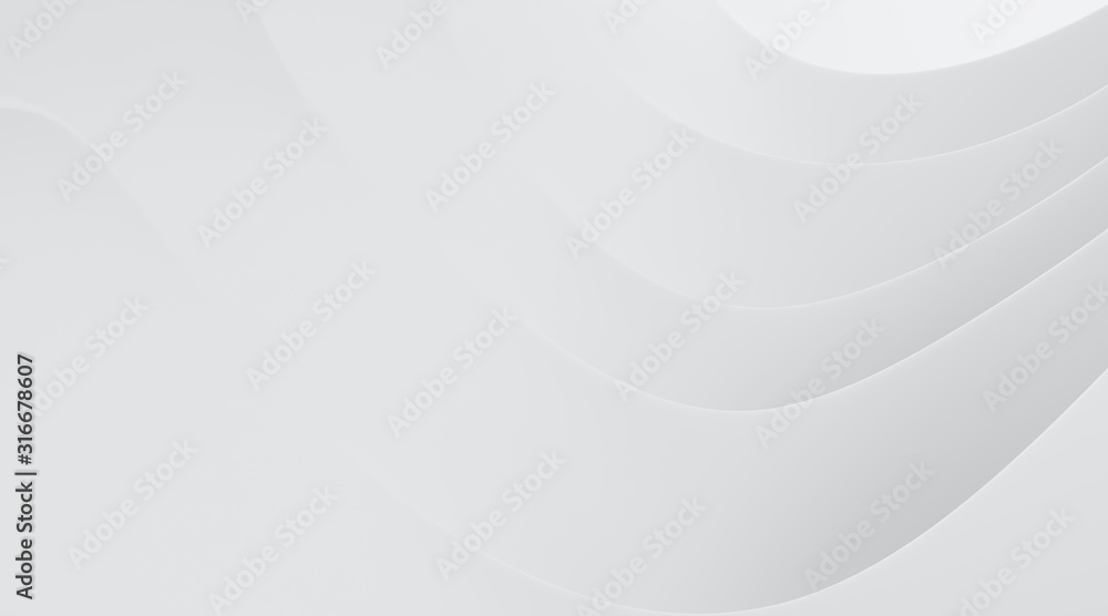 Poster abstract of white smooth shape for architectural idea, curve line ,white background with free form, 