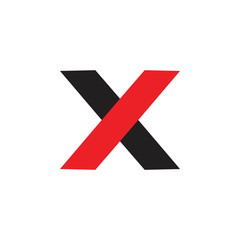 letter x simple line geometric vector