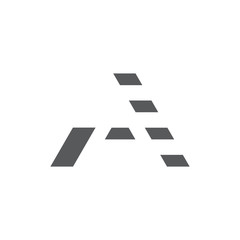 letter a stripes motion logo vector